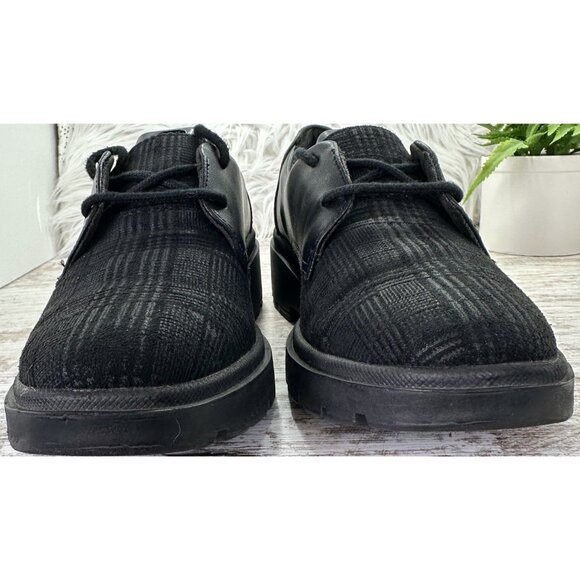 Clarks Calla Ruby Oxford 7M Blk Leather Lace Up Lug Sole Academic Preppy Career - Picture 2 of 12